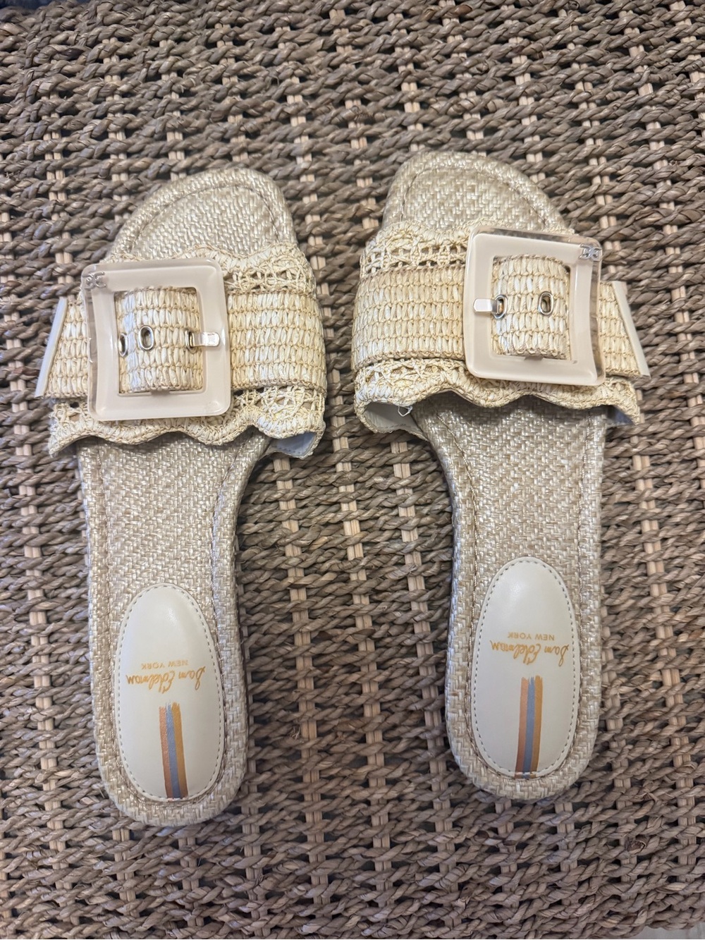 NWOT!!! Sam Edelman Bambi Raffia Slides